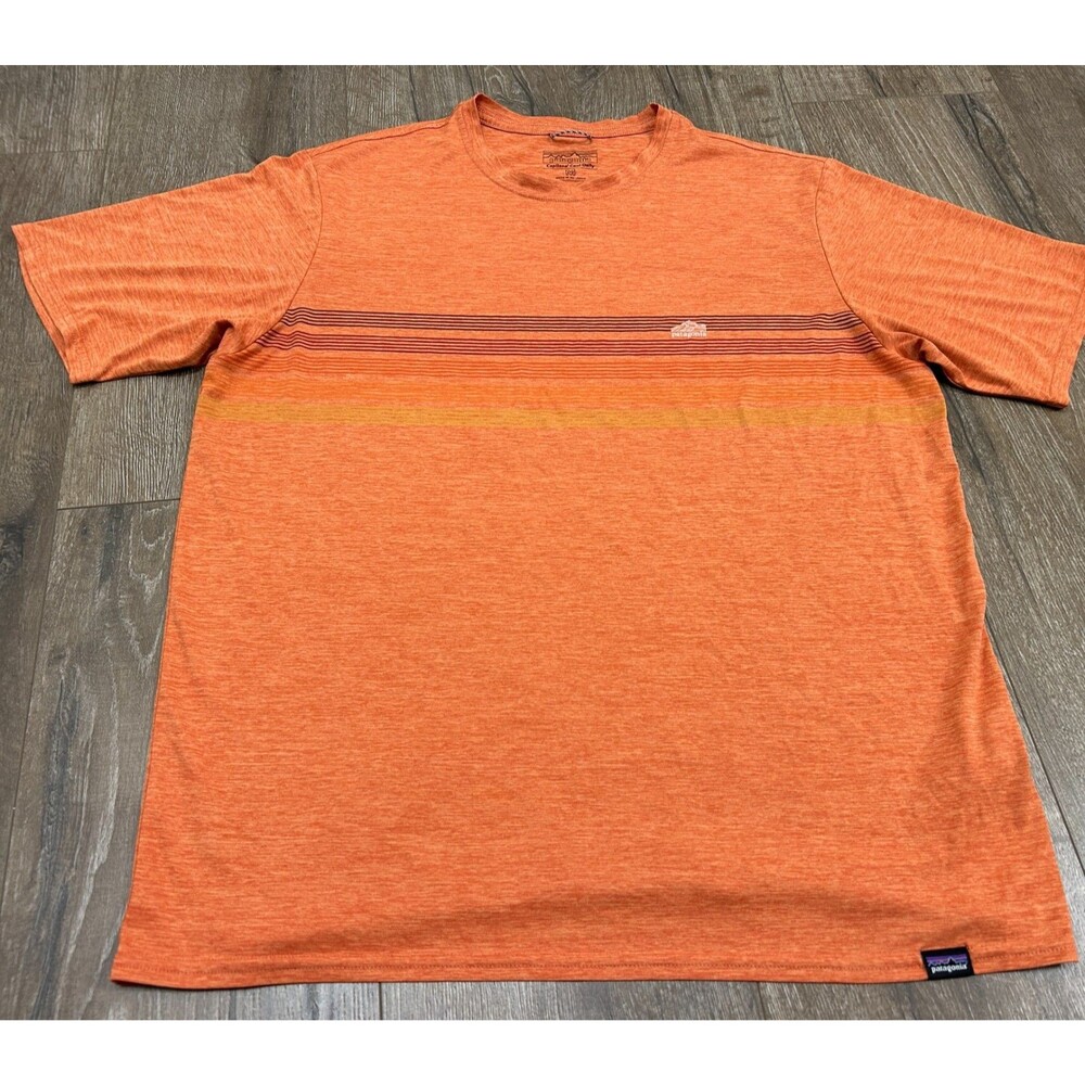 Patagonia Capilene Cool Daily Graphic Shirt Mens Medium Orange 45235